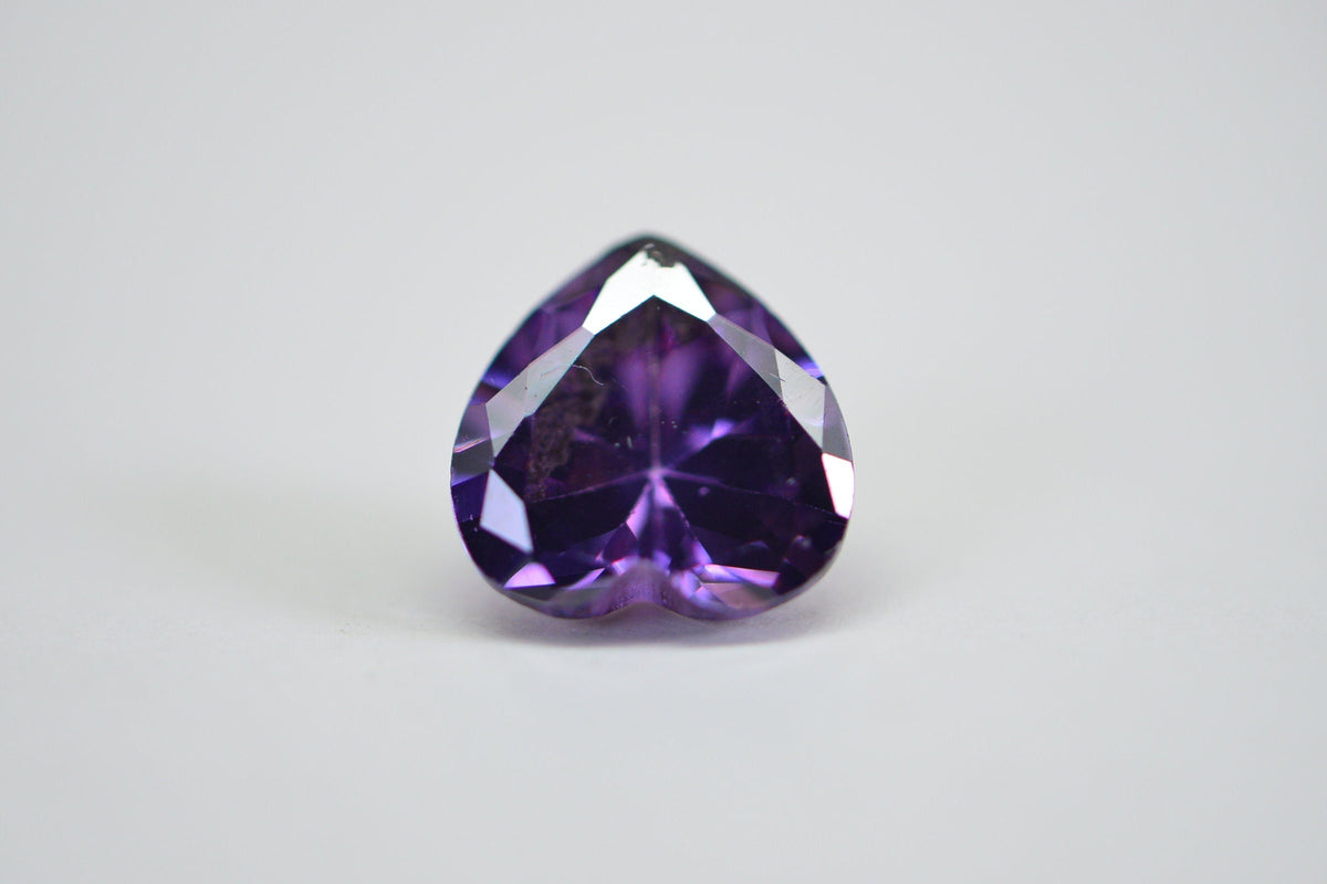 Purple Diamond Heart Crystal