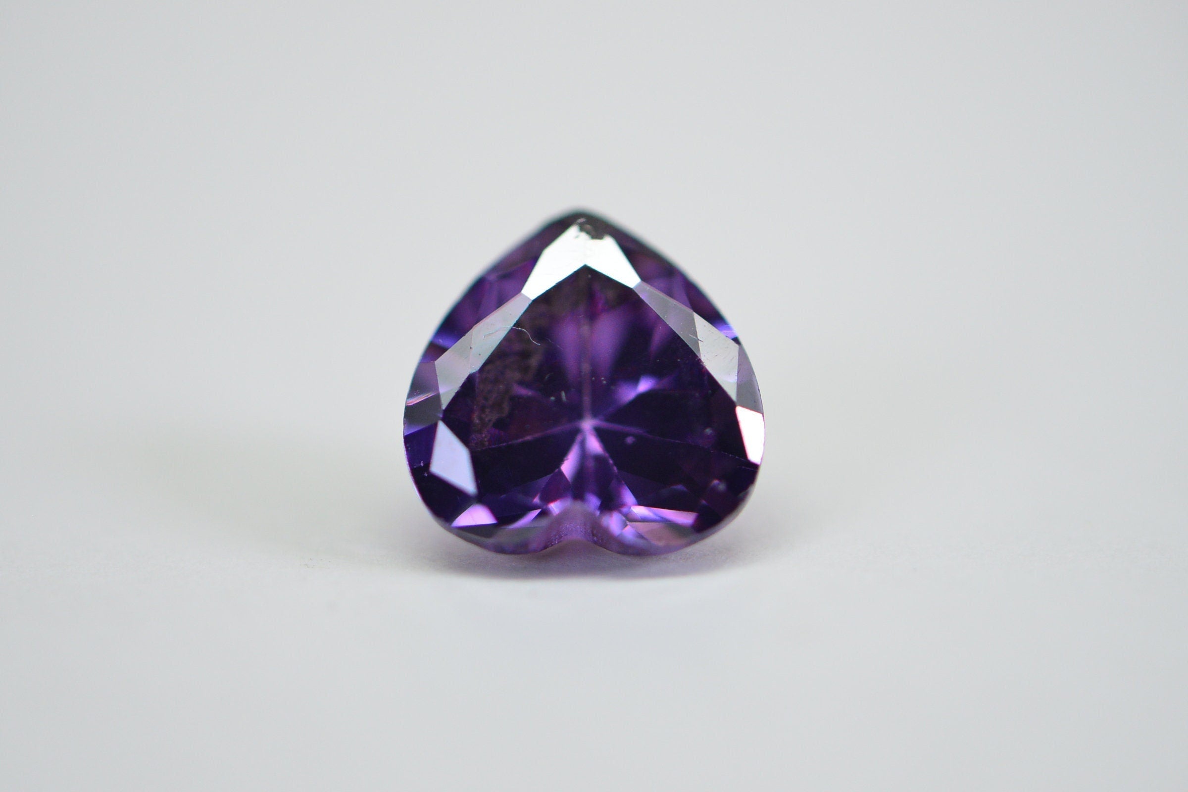 Purple Diamond Heart Crystal