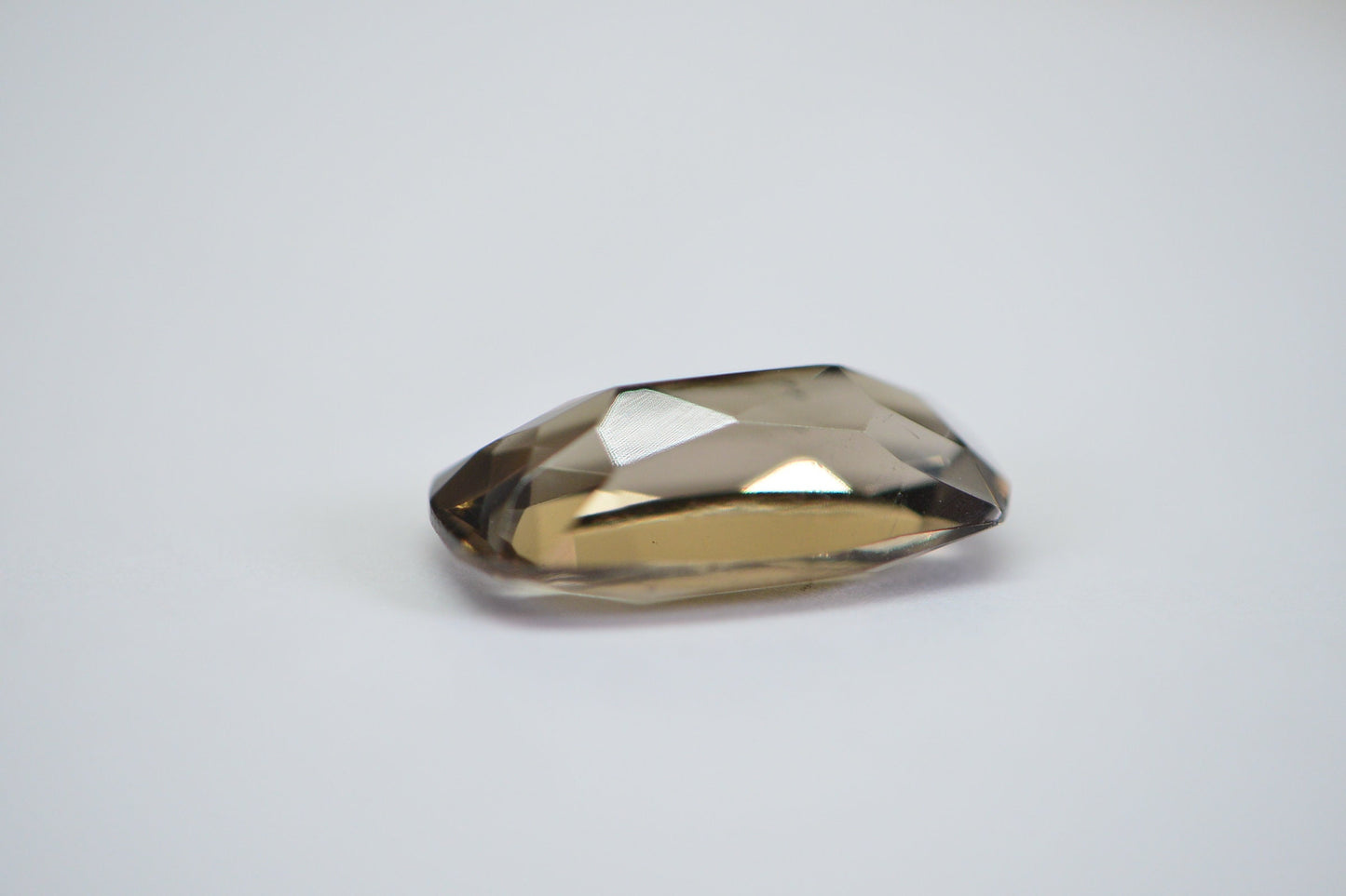 13ct Smoky Quartz Gemstone: Faceted Baguette Cut, 17x9mm