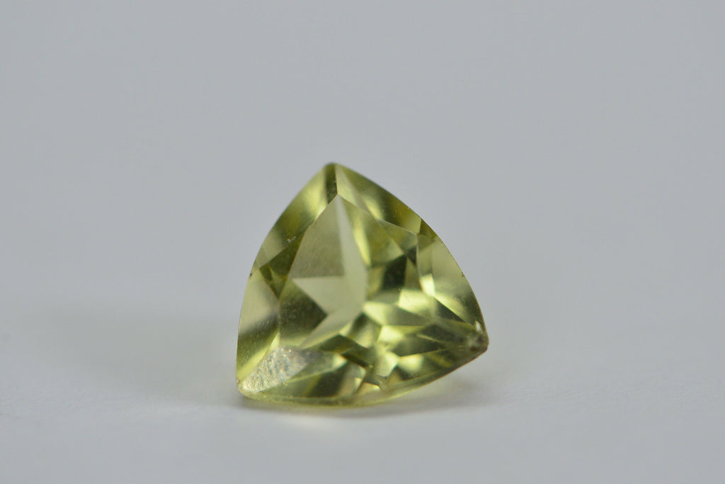Yellow Apatite Trillion Cut Gemstone: 1.7 Carat, 8mm