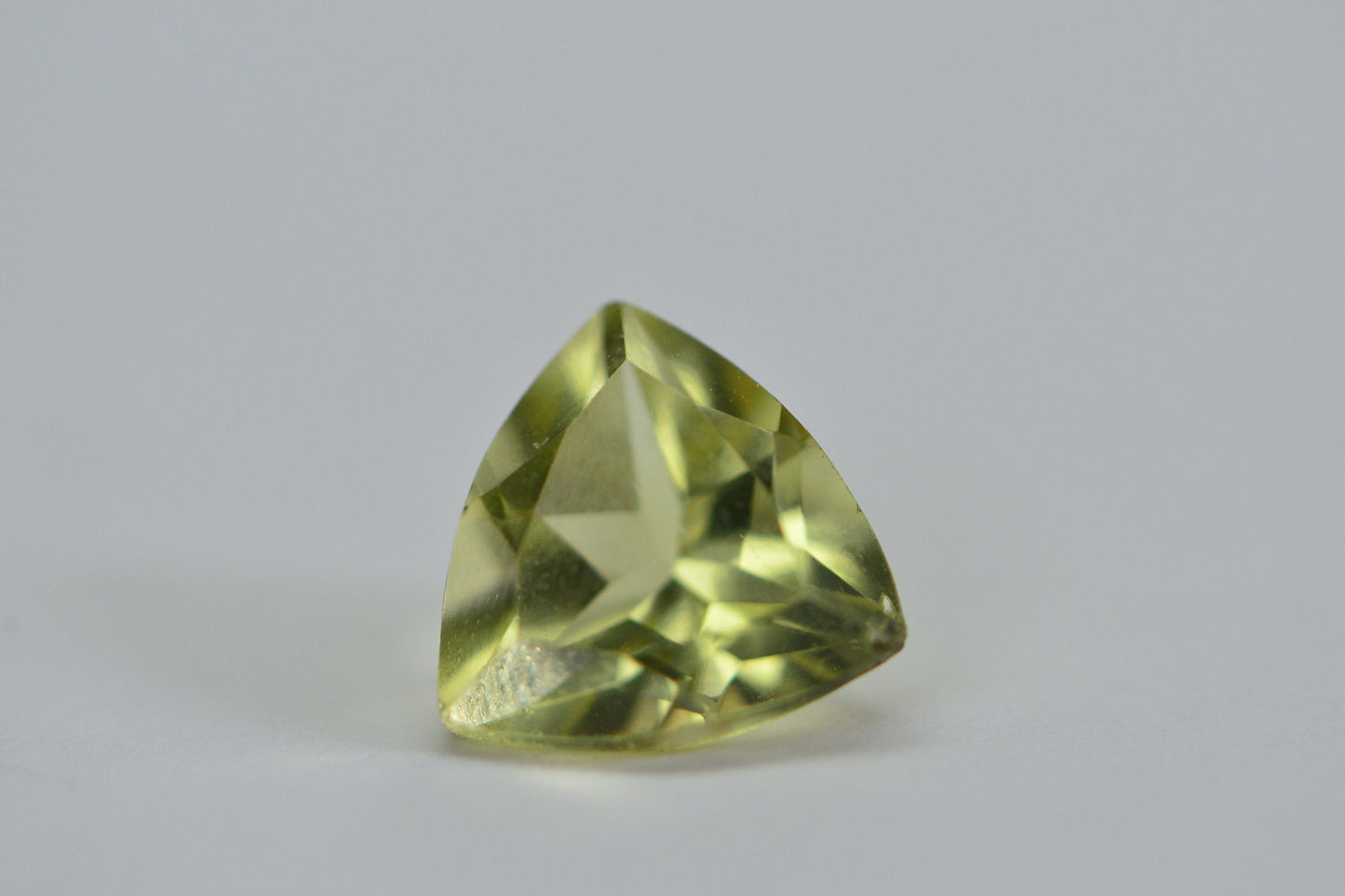 Yellow Apatite Trillion Cut Gemstone: 1.7 Carat, 8mm