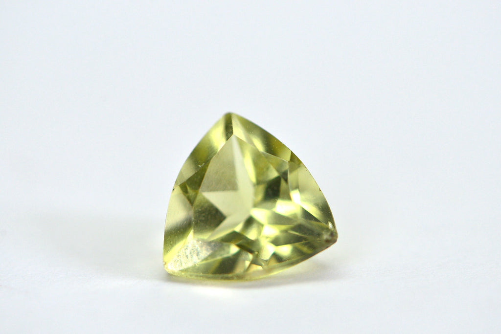 Yellow Apatite Trillion Cut Gemstone: 1.7 Carat, 8mm