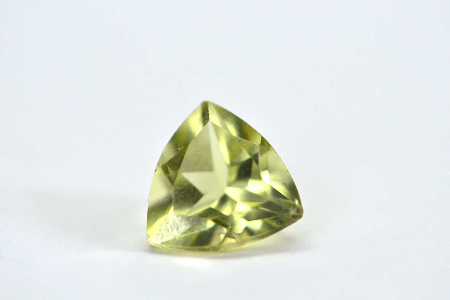 Yellow Apatite Trillion Cut Gemstone: 1.7 Carat, 8mm