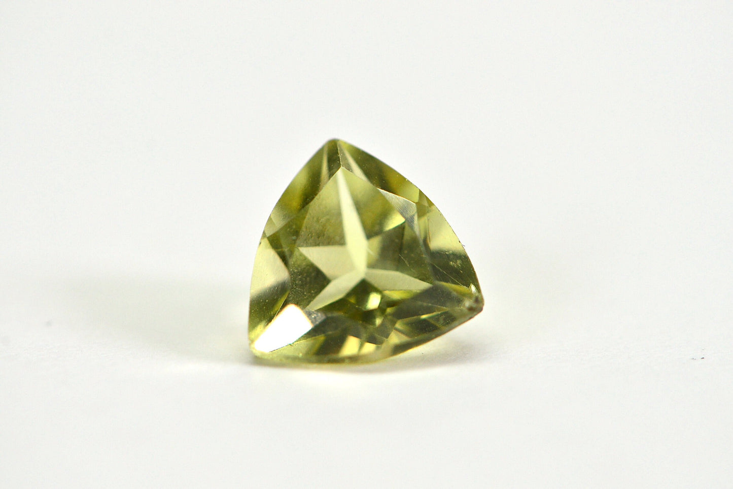 Yellow Apatite Trillion Cut Gemstone: 1.7 Carat, 8mm