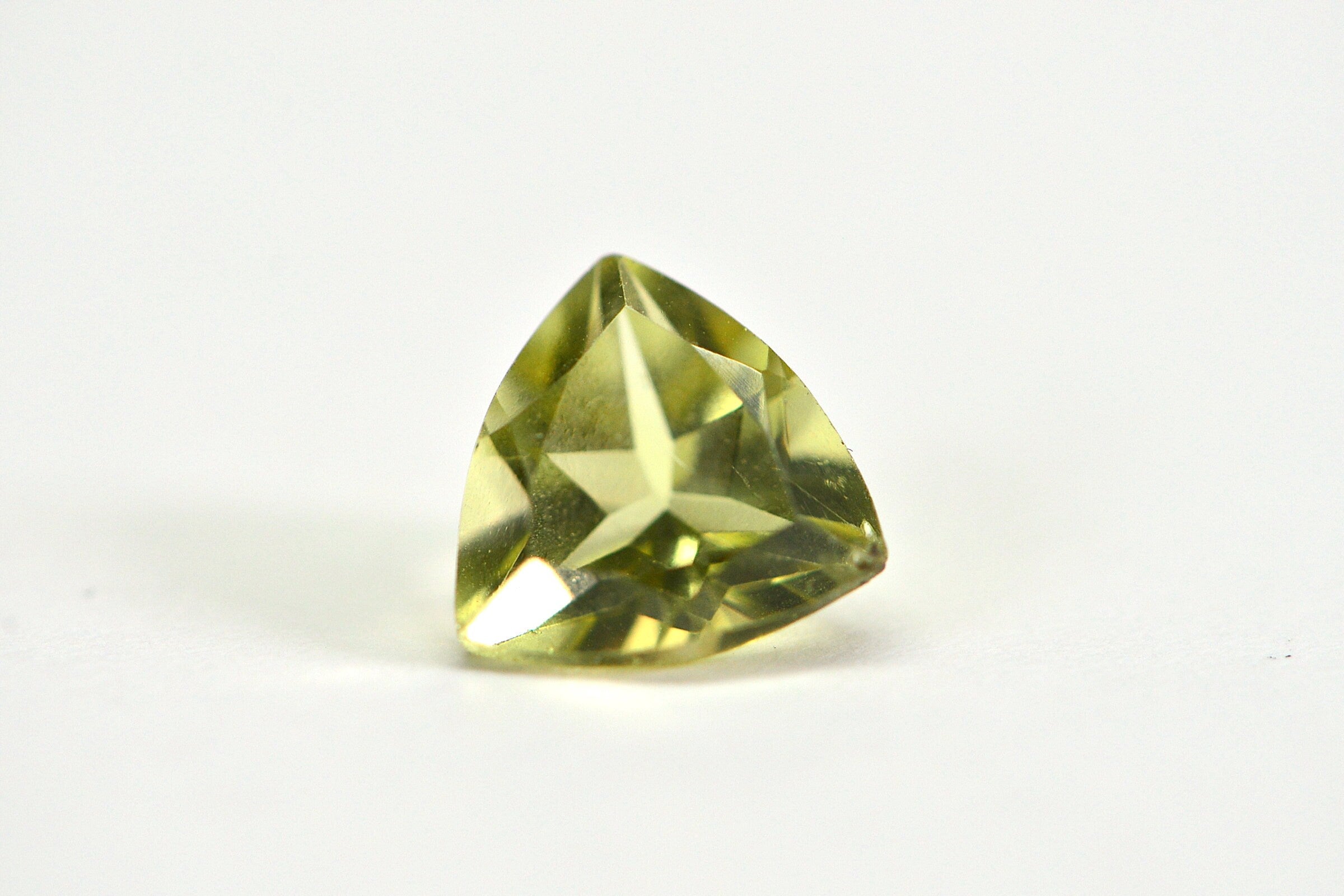 Yellow Apatite Trillion Cut Gemstone: 1.7 Carat, 8mm