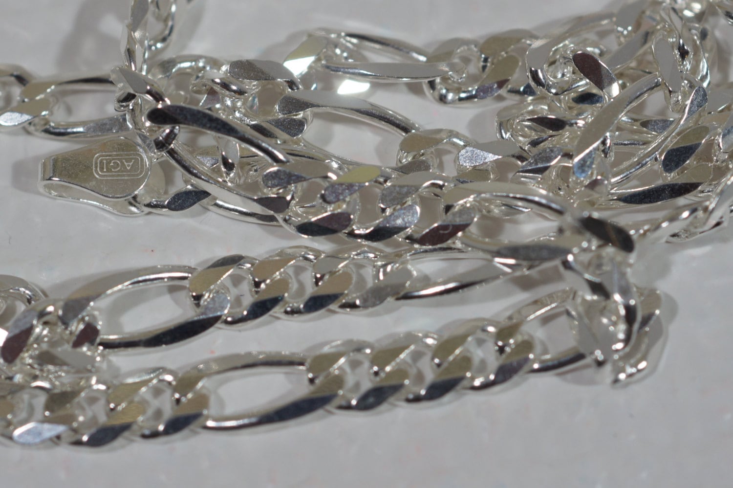 Sterling Silver 18" Figaro Chain: Italian Necklace Supplies
