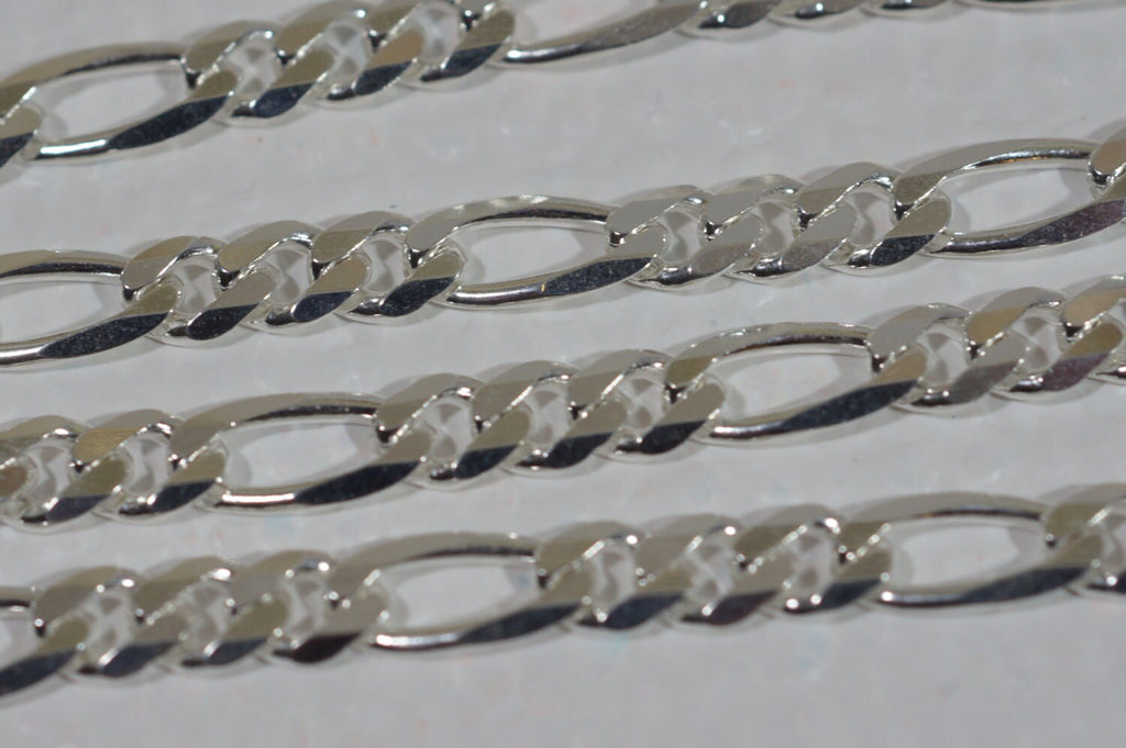 Sterling Silver 18" Figaro Chain: Italian Necklace Supplies