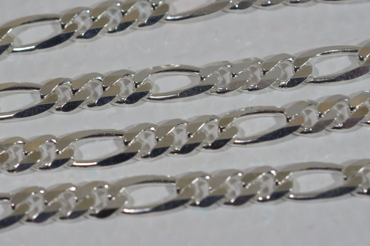 Sterling Silver 18" Figaro Chain: Italian Necklace Supplies