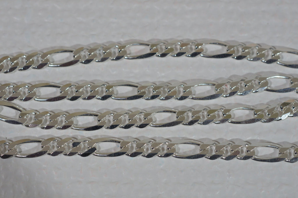 Sterling Silver 18" Figaro Chain: Italian Necklace Supplies