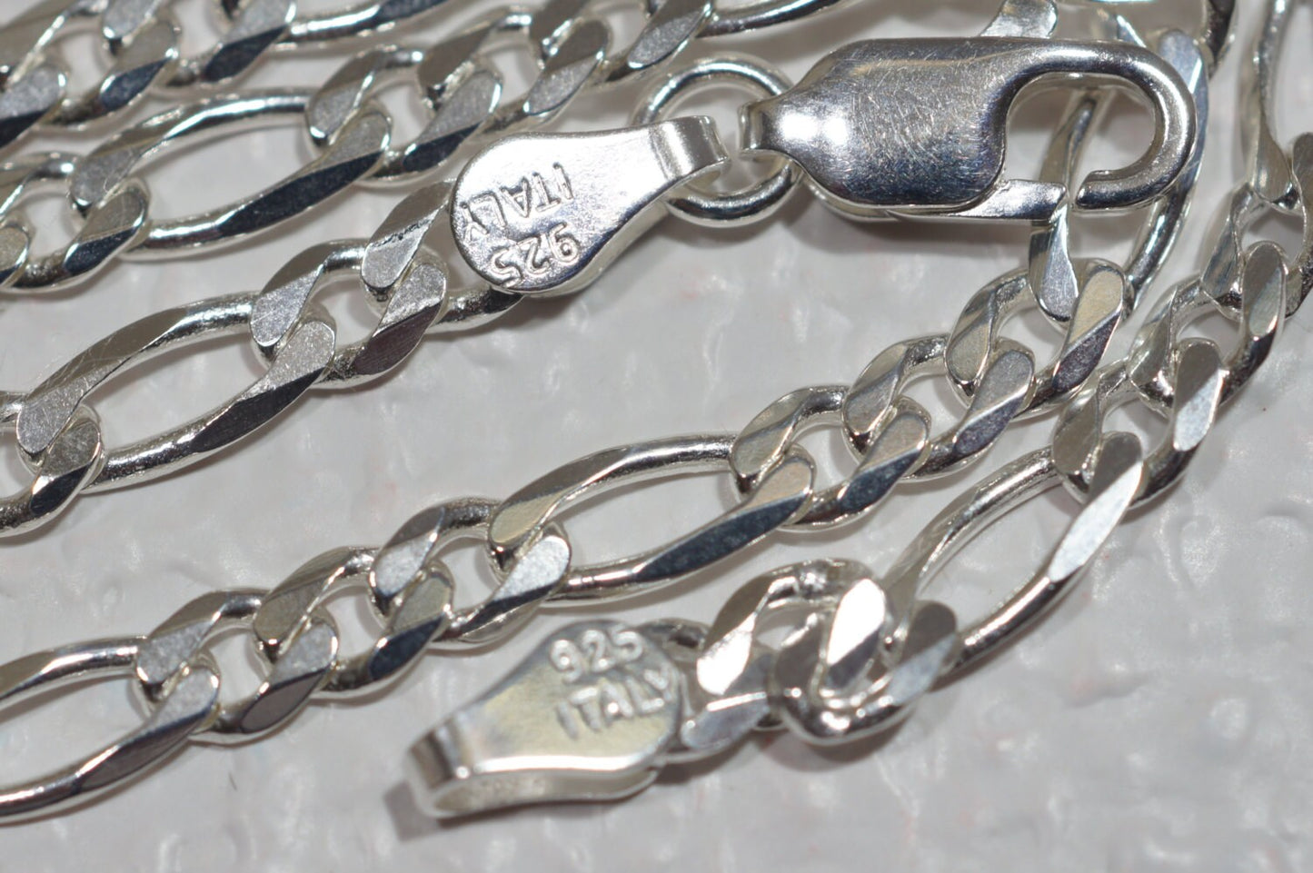20" Italian Sterling Silver Figaro Chain - 3.7mm