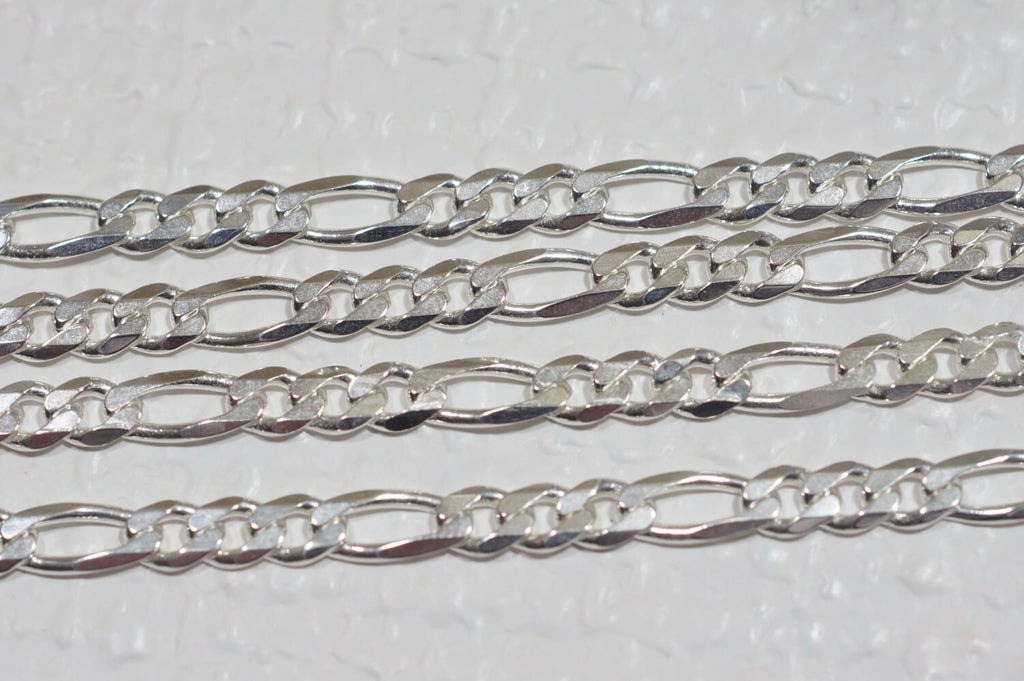 20" Italian Sterling Silver Figaro Chain - 3.7mm