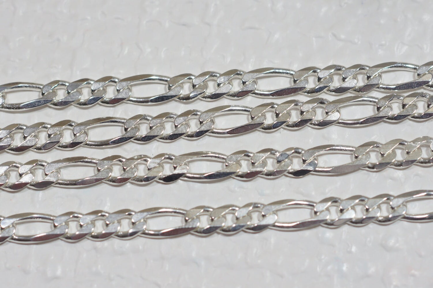 20" Italian Sterling Silver Figaro Chain - 3.7mm