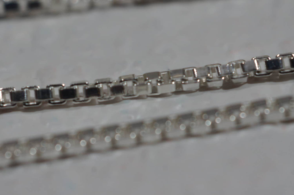1.3mm Sterling Silver Italian Box Chain - 18 Inch