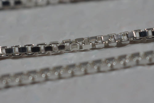 1.3mm Sterling Silver Italian Box Chain - 18 Inch