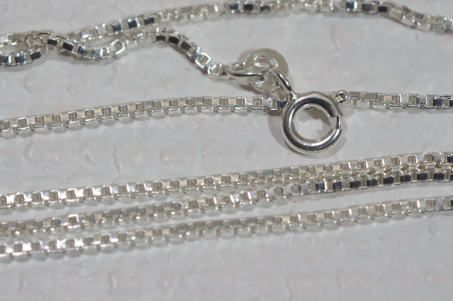 1.1mm Sterling Silver Box Chain: Italian Necklace, 18 inch