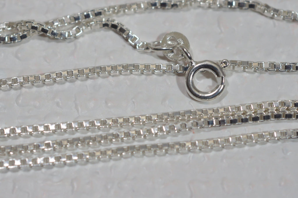 1.3mm Sterling Silver Italian Box Chain - 18 Inch