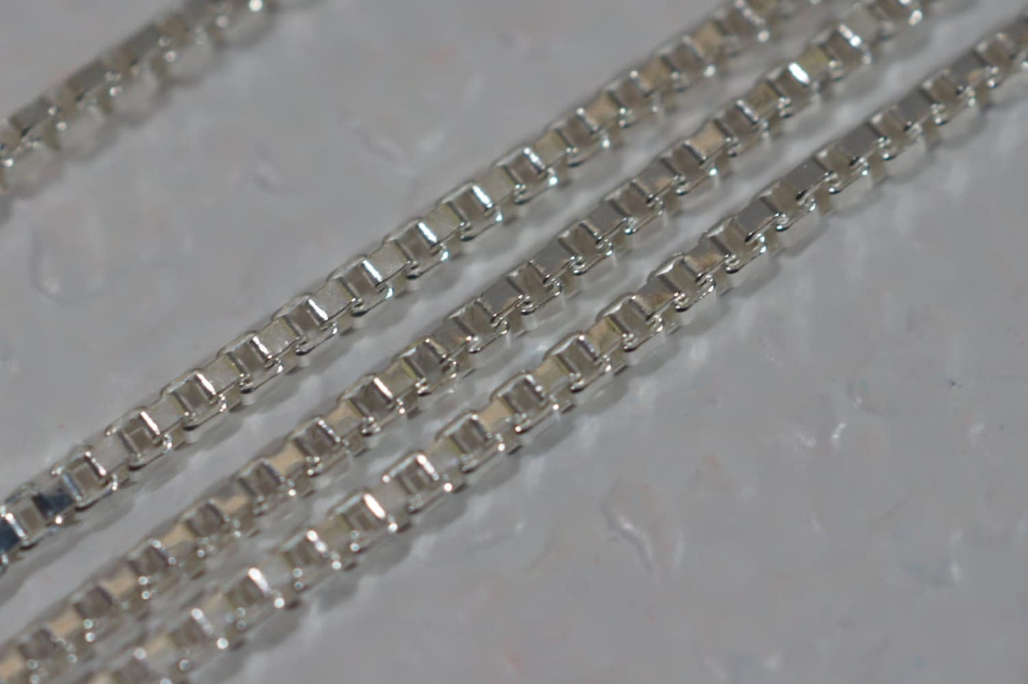 1.1mm Sterling Silver Box Chain: Italian Necklace, 18 inch