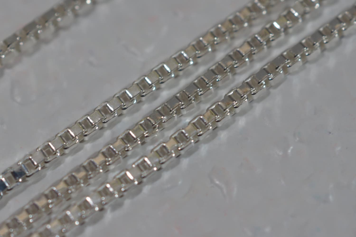 1.1mm Sterling Silver Box Chain: Italian Necklace, 18 inch