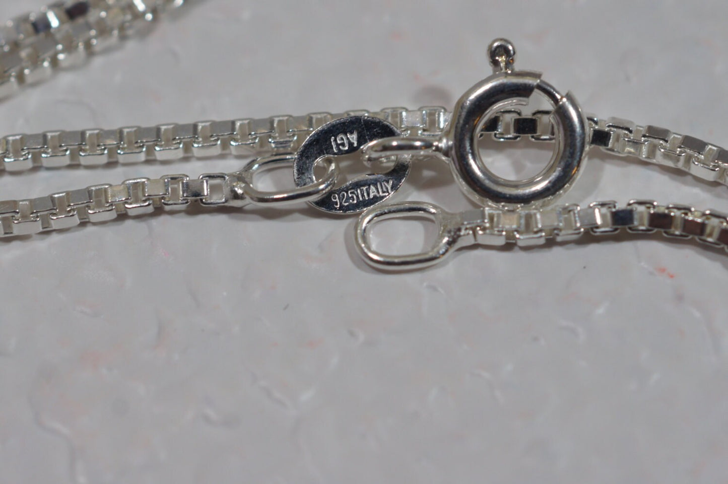 1.3mm Sterling Silver Italian Box Chain - 18 Inch