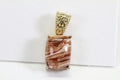 Handmade Banded Agate Pendant: Sterling Silver Vermeil Gemstone