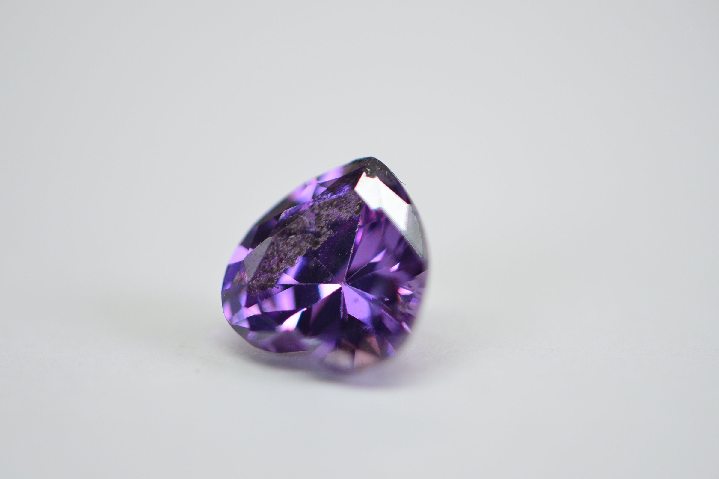 Purple Diamond Heart Crystal