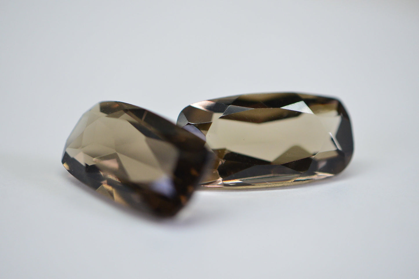13ct Smoky Quartz Gemstone: Faceted Baguette Cut, 17x9mm