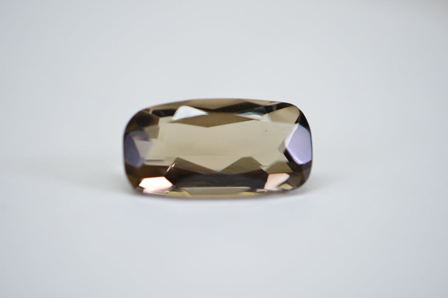 13ct Smoky Quartz Gemstone: Faceted Baguette Cut, 17x9mm
