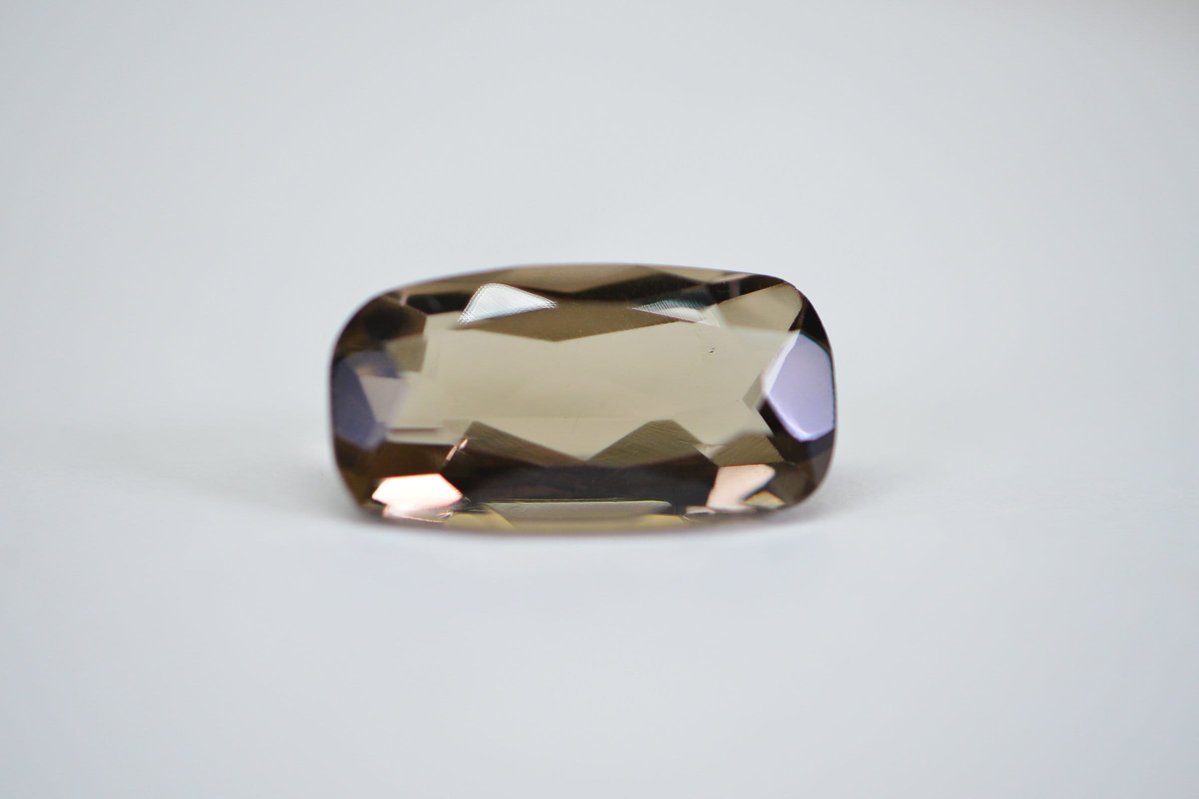 13ct Smoky Quartz Gemstone: Faceted Baguette Cut, 17x9mm
