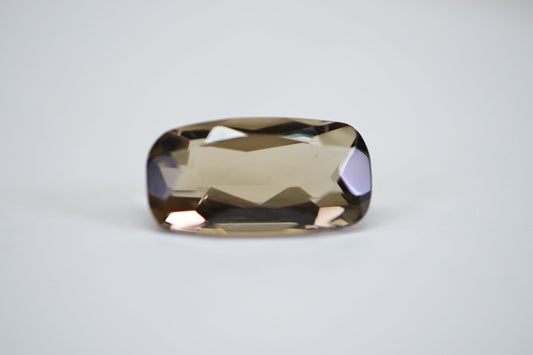 13ct Smoky Quartz Gemstone: Faceted Baguette Cut, 17x9mm