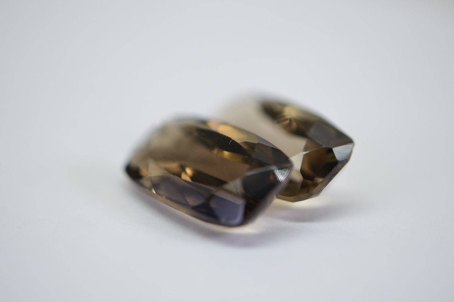 13ct Smoky Quartz Gemstone: Faceted Baguette Cut, 17x9mm