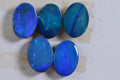Australian Black Opal Natural Gemstone Cabochons Bright Blue Green Doublet Boulder Oval 7X5mm