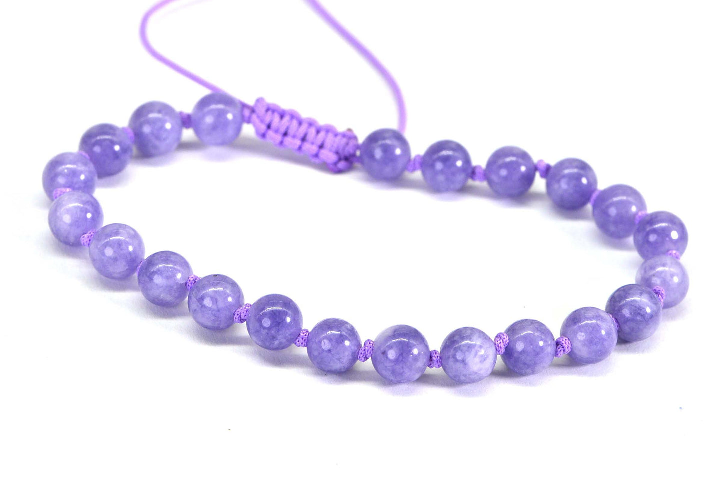 Tanzanite Quartz Cord Bracelet: Knotted Healing Crystal Anklet