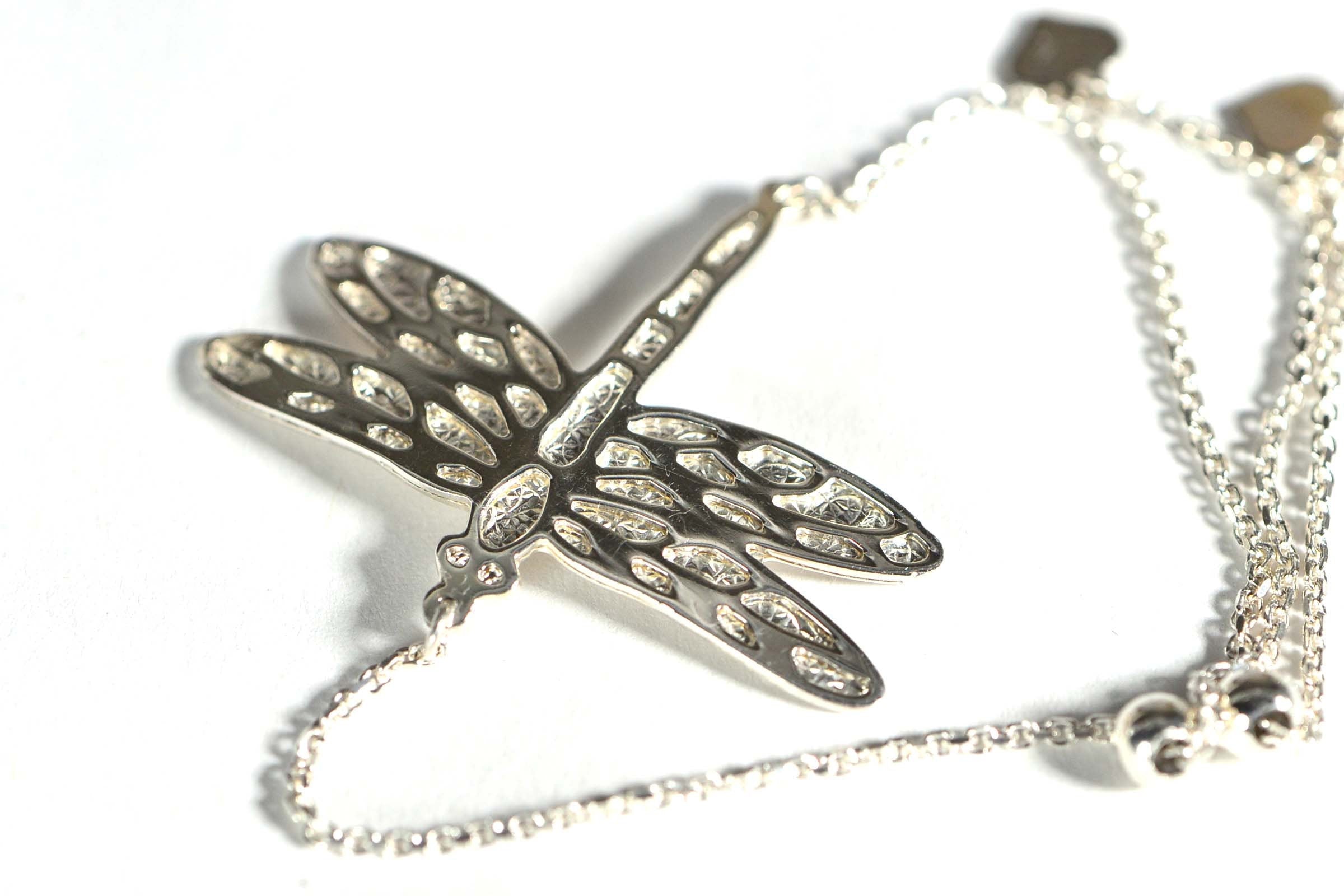Sterling Silver Dragonfly Bracelet: Adjustable Bolo Style, Heart Detail