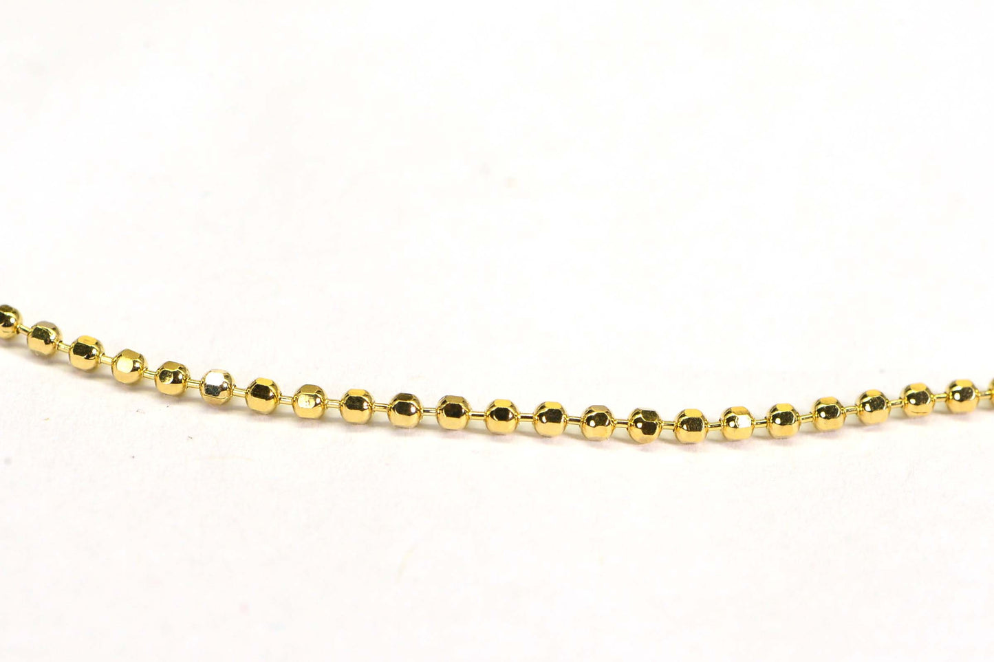 14K beaded chain 2mm round bead ball Anklet