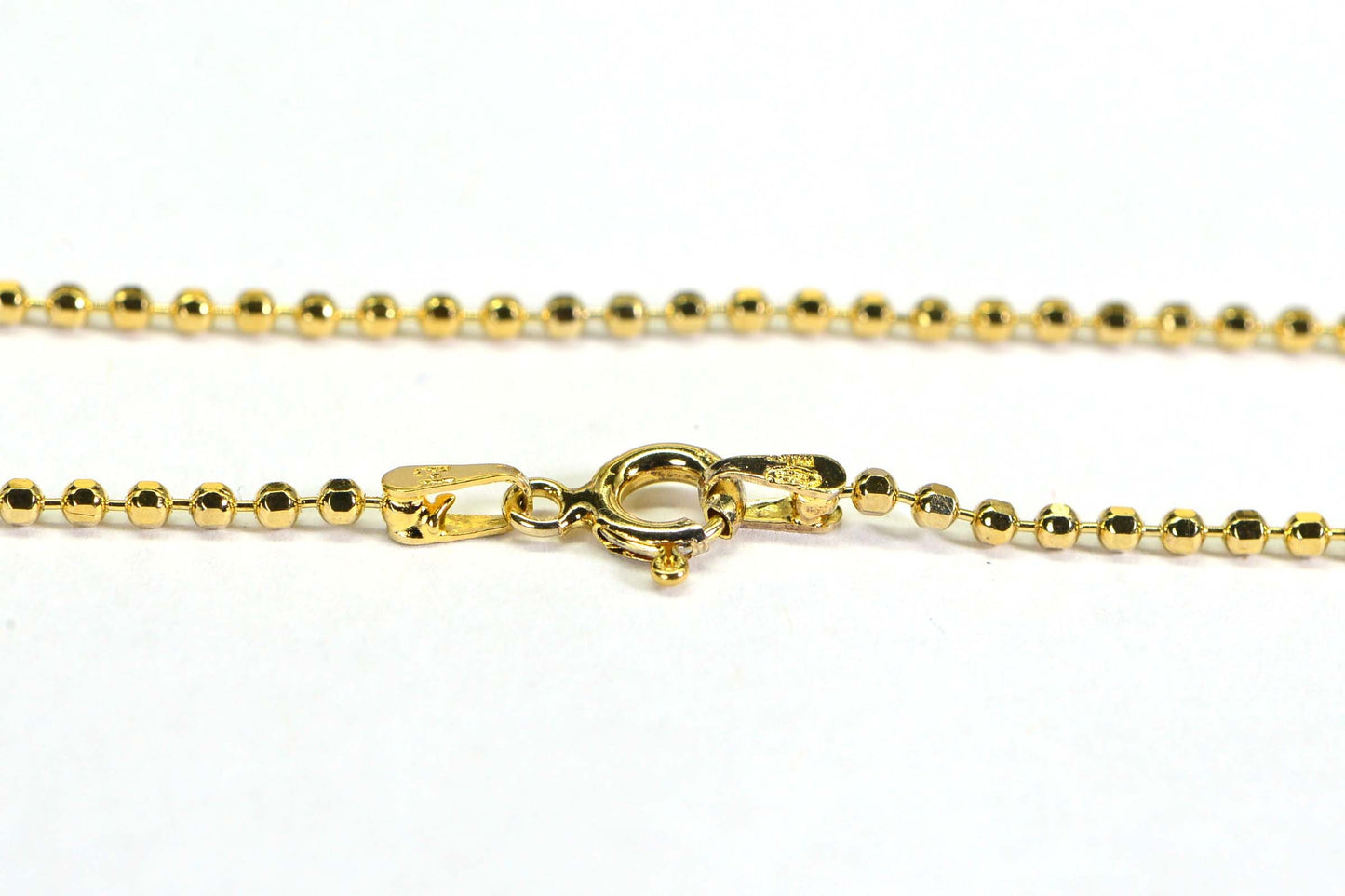 14K beaded chain 2mm round bead ball Anklet