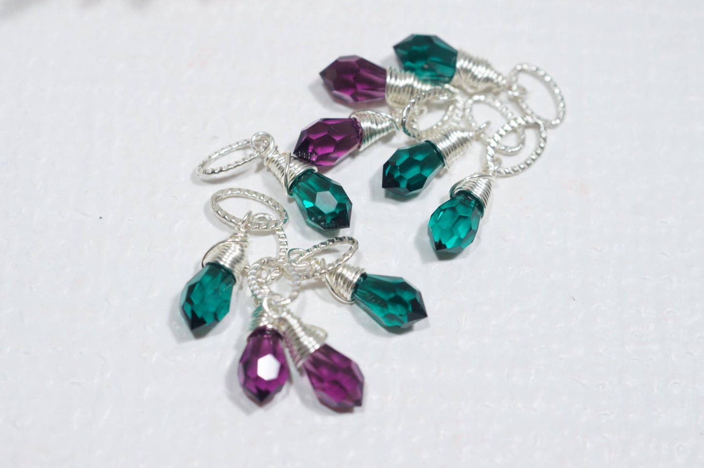 Wire Wrapped Swarovski Crystal Briolette Single Pendant Pick up Color