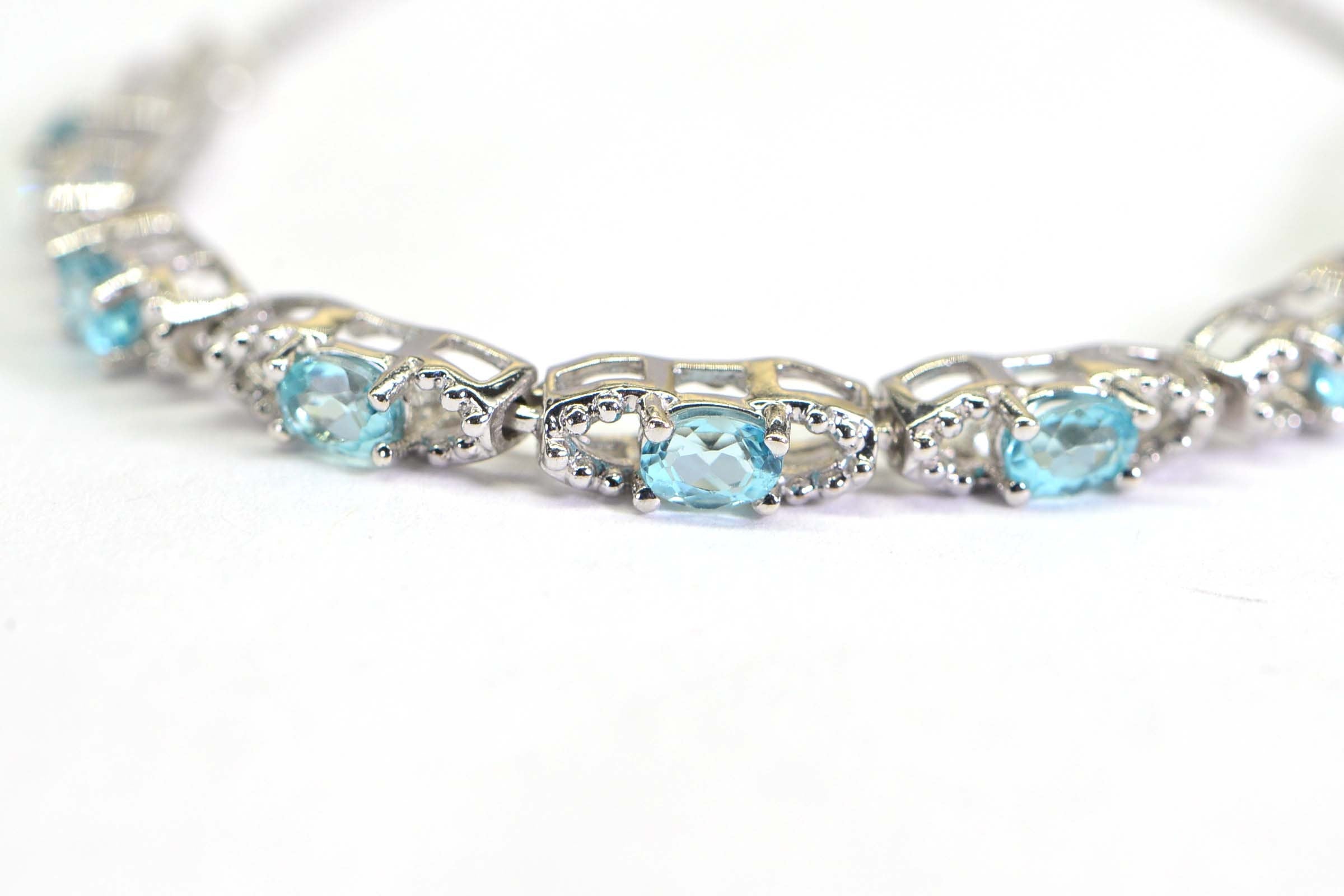 Natural Aquamarine Bolo Bracelet: Adjustable Sterling Silver Gemstone Bracelet