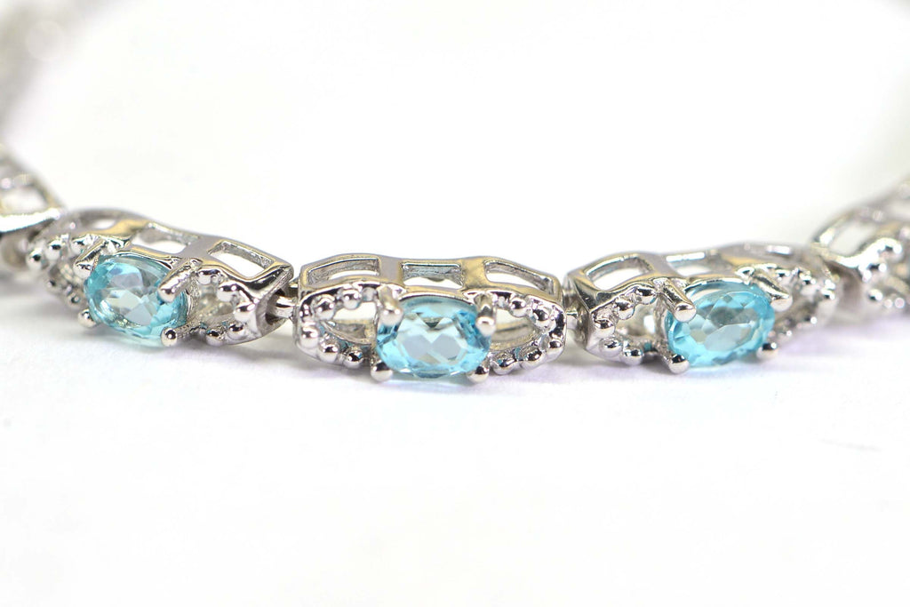 Natural Aquamarine Bolo Bracelet: Adjustable Sterling Silver Gemstone Bracelet