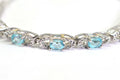 Natural Aquamarine Bolo Bracelet: Adjustable Sterling Silver Gemstone Bracelet