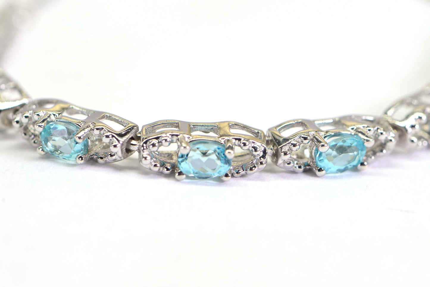 Natural Aquamarine Bolo Bracelet: Adjustable Sterling Silver Gemstone Bracelet