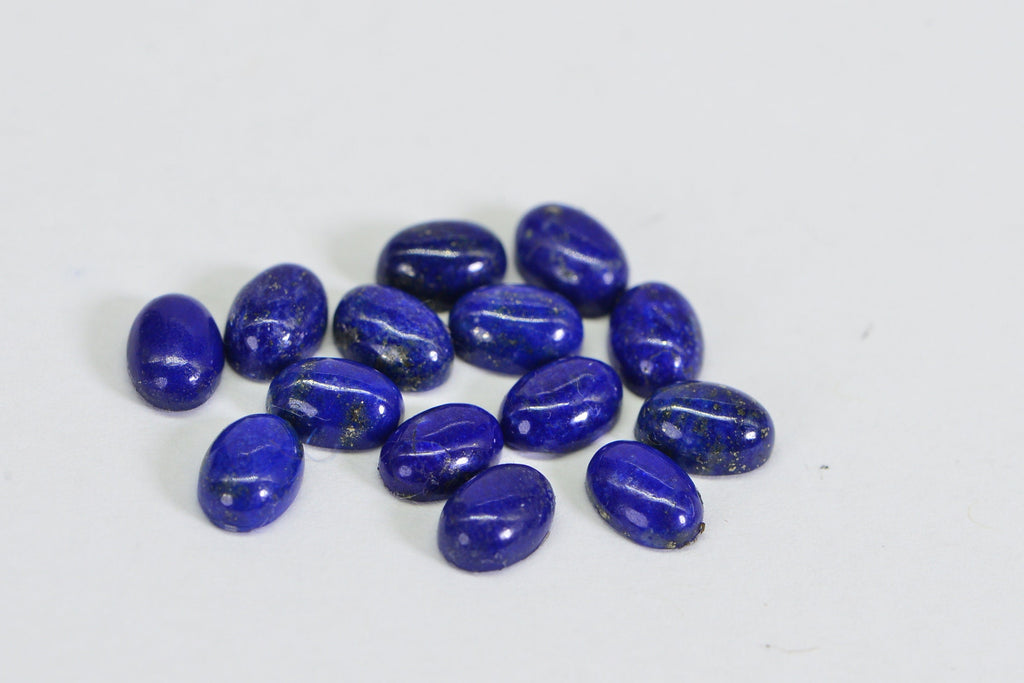 Natural Lapis Lazuli Cabochon: Hand Cut Oval Gemstone (7X5mm)