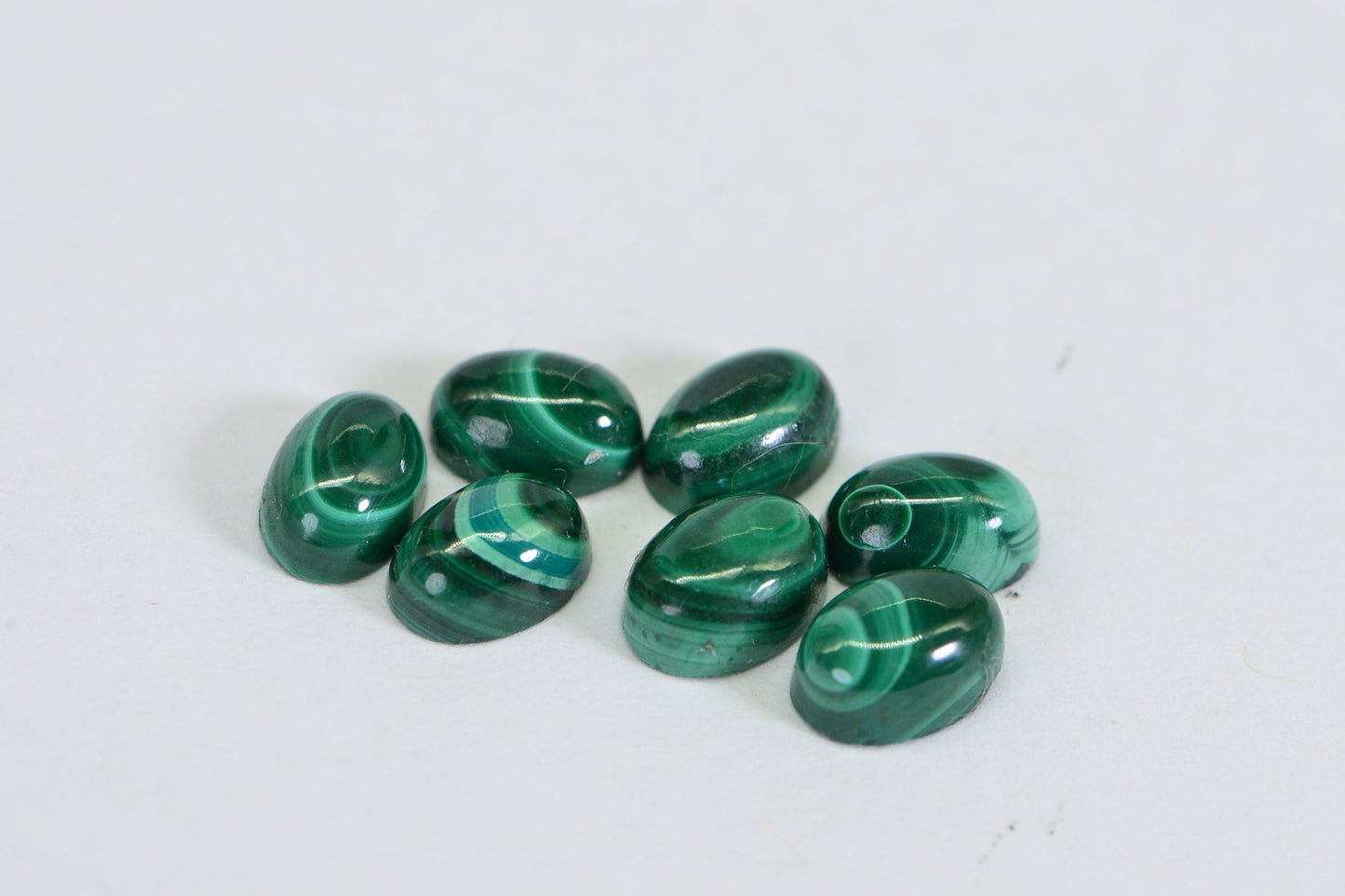 Natural Malachite 7X5mm Hand Cut Natural Gemstone Cabochon Jewelry Making Supplies