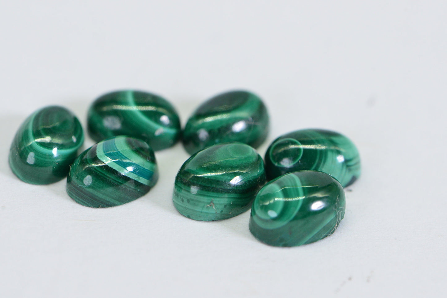 Natural Malachite 7X5mm Hand Cut Natural Gemstone Cabochon Jewelry Making Supplies