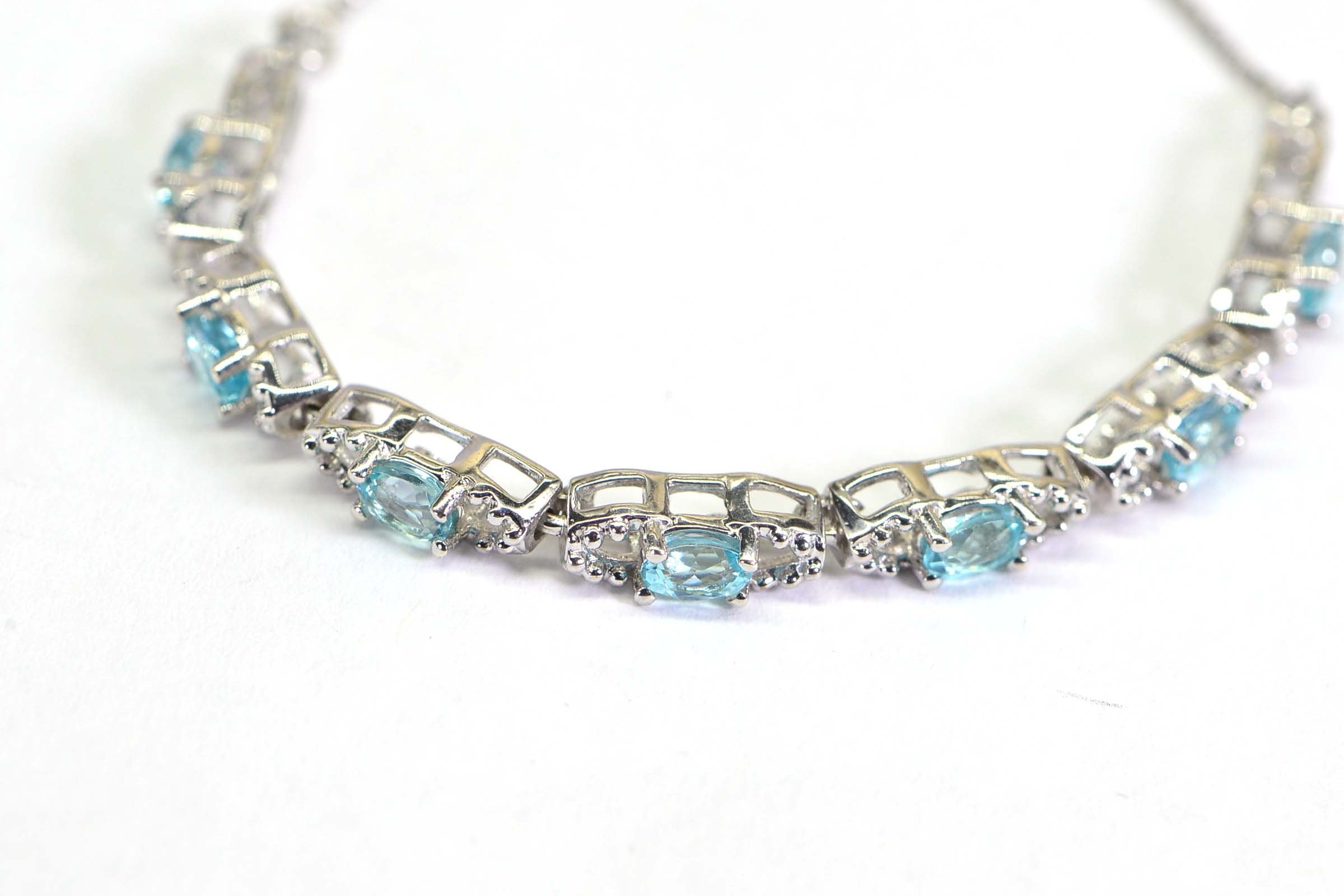 Natural Aquamarine Bolo Bracelet: Adjustable Sterling Silver Gemstone Bracelet