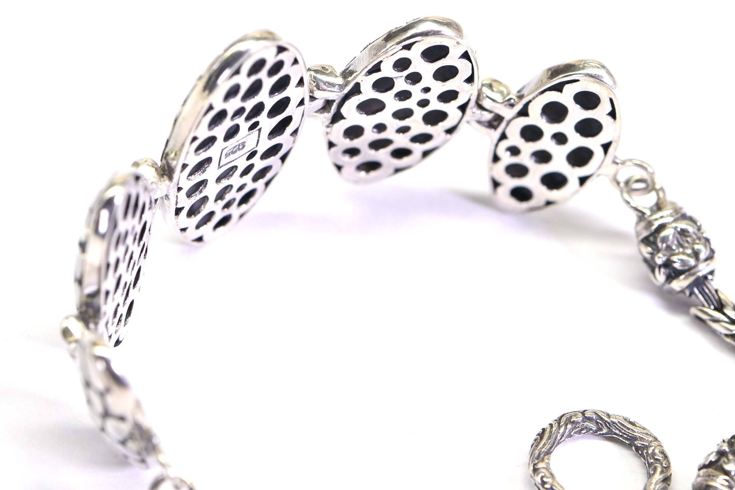 Byzantine Sterling Silver Bracelet: Bali Chain Toggle Clasp