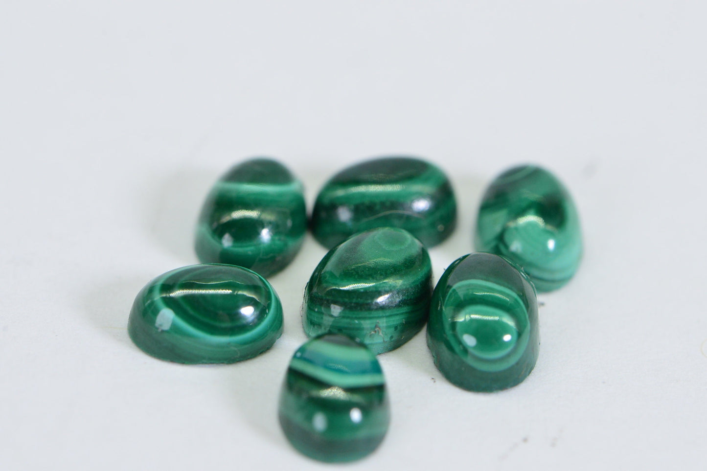 Natural Malachite 7X5mm Hand Cut Natural Gemstone Cabochon Jewelry Making Supplies