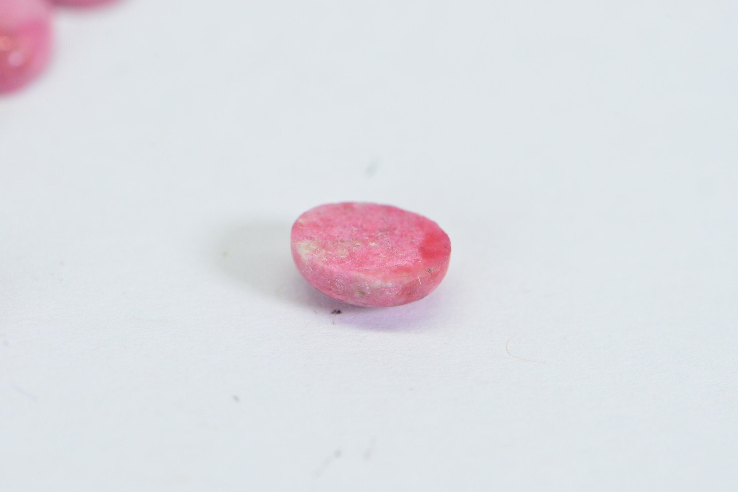 Natural Norwegian Thulite Cabochon: Pink Oval Gemstone (7X5mm)