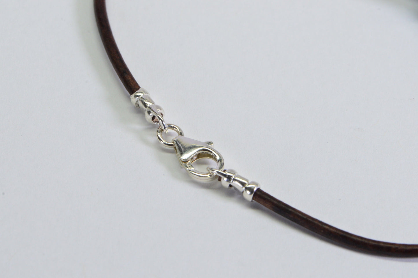Genuine Kingman Turquoise Necklace: Raw Stone, Natural Leather Cord
