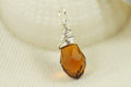 Wire Wrapped Briolette Topaz Briolette Glass drop single pendant