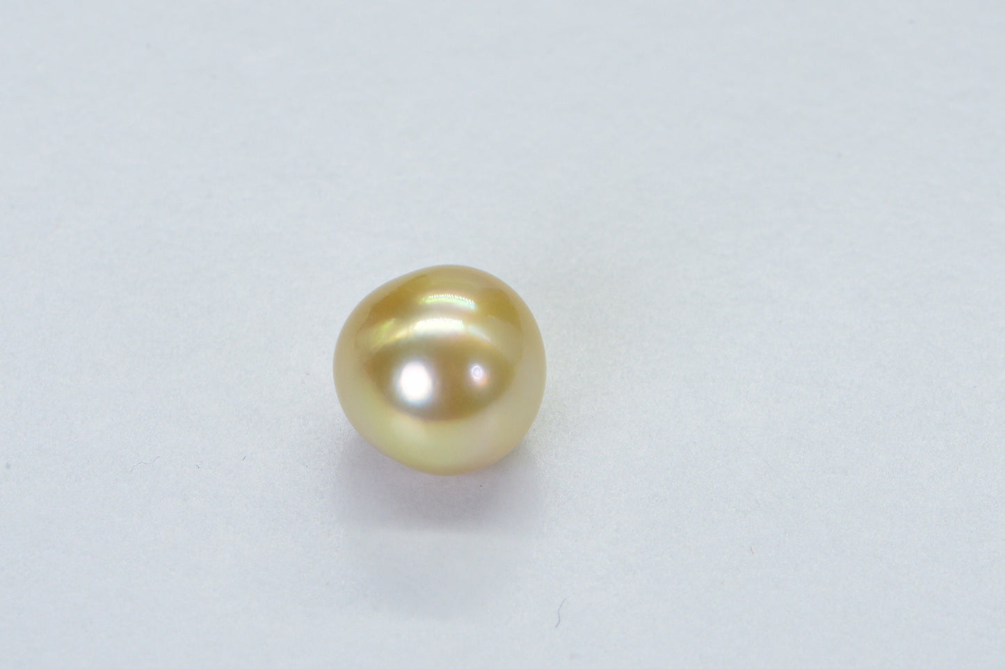 13mm Golden South Sea Pearl Ring: CZ Sterling Silver
